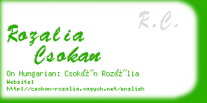 rozalia csokan business card